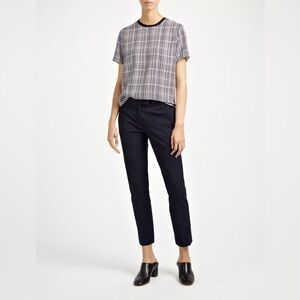 Joseph 'Finley' Gabardine Straight Leg Pants Italian Bi‑Stretch Twill Black US 8